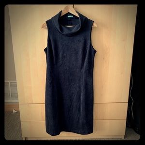 J.McLaughlin Navy Suede Cowl Neck Camino Dress